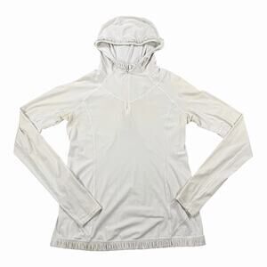 Lululemon Women Hooded Half Zip Pullover Light Beige Size 6-8 (See Measurements)